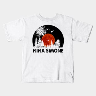 Nina Record Forest Music Gift Kids T-Shirt
